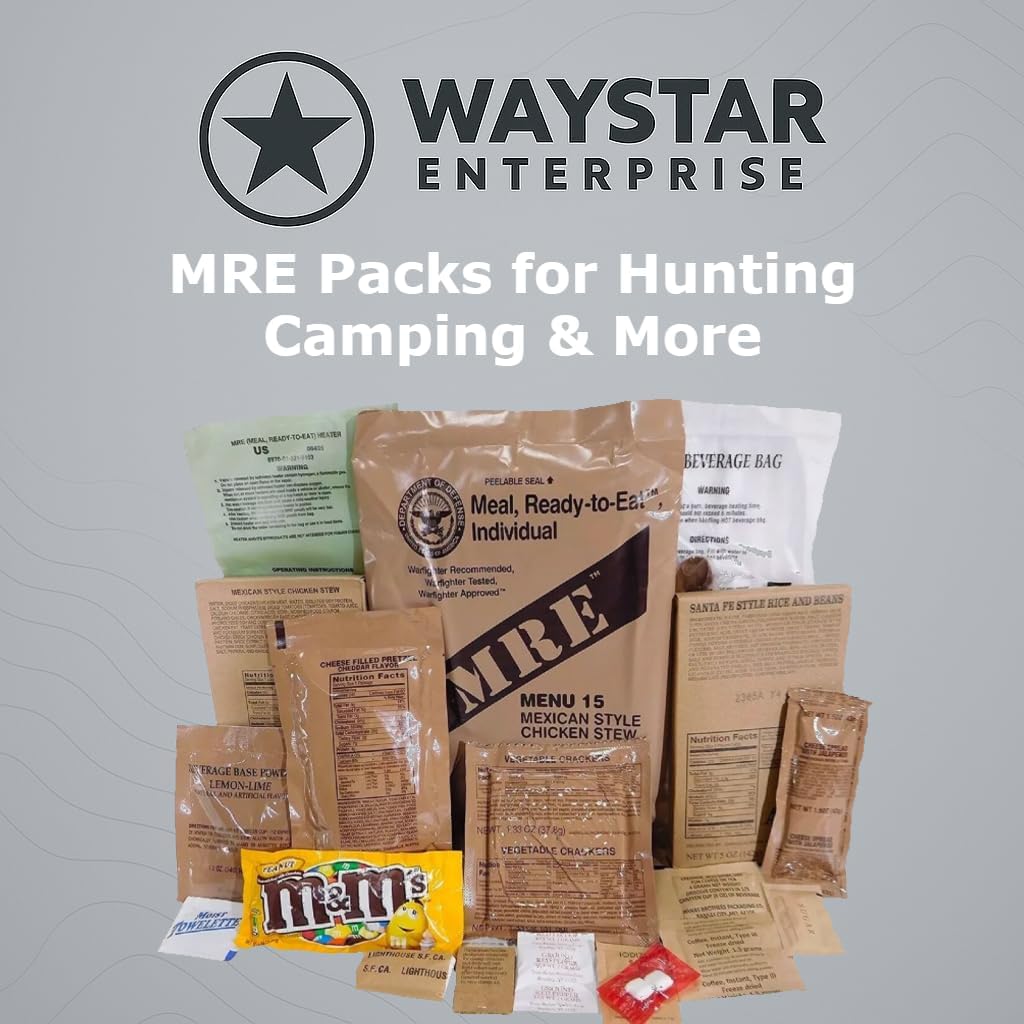 U.S. MRE Meals Ready to Eat (12-Pack) – Military-Grade Emergency Food Supply w/Flameless Heaters – Survival Rations for Camping, Prepping, Disaster Relief (Menu B: 13-24)(12 Count)
