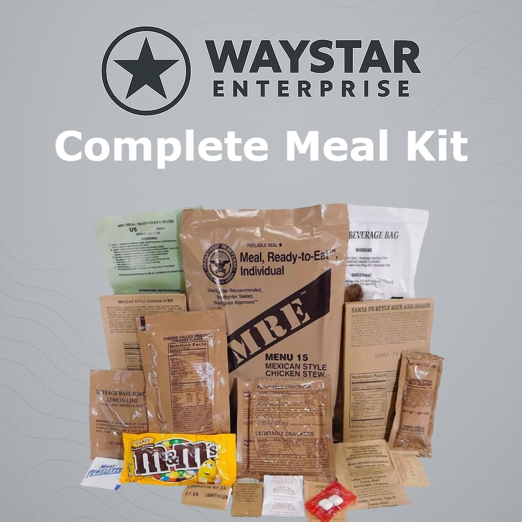U.S. MRE Meals Ready to Eat (12-Pack) – Military-Grade Emergency Food Supply w/Flameless Heaters – Survival Rations for Camping, Prepping, Disaster Relief (Menu B: 13-24)(12 Count)